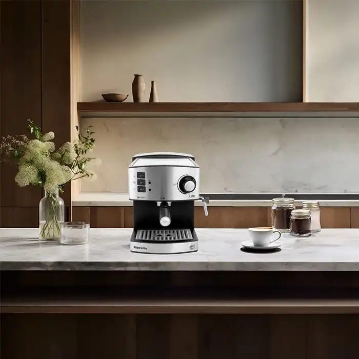 Ristretto Μηχανή Espresso 850W Πίεσης 20bar Ασημί - Image 3