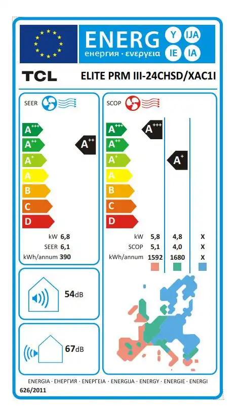 TCL Elite Premium III 24CHSD/XAC1I Κλιματιστικό Inverter 24000 BTU A++/A+++ με Wi-Fi - Image 3
