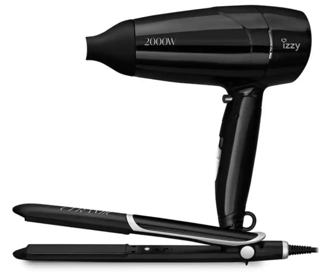 Izzy Beauty Set Πιστολάκι Μαλλιών Ταξιδίου 2200W & Ισιωτικό