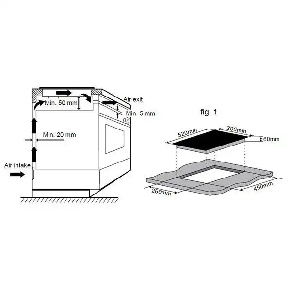 Robin SB24 Domino Κεραμική Εστία Αυτόνομη 29x52εκ. - Image 2