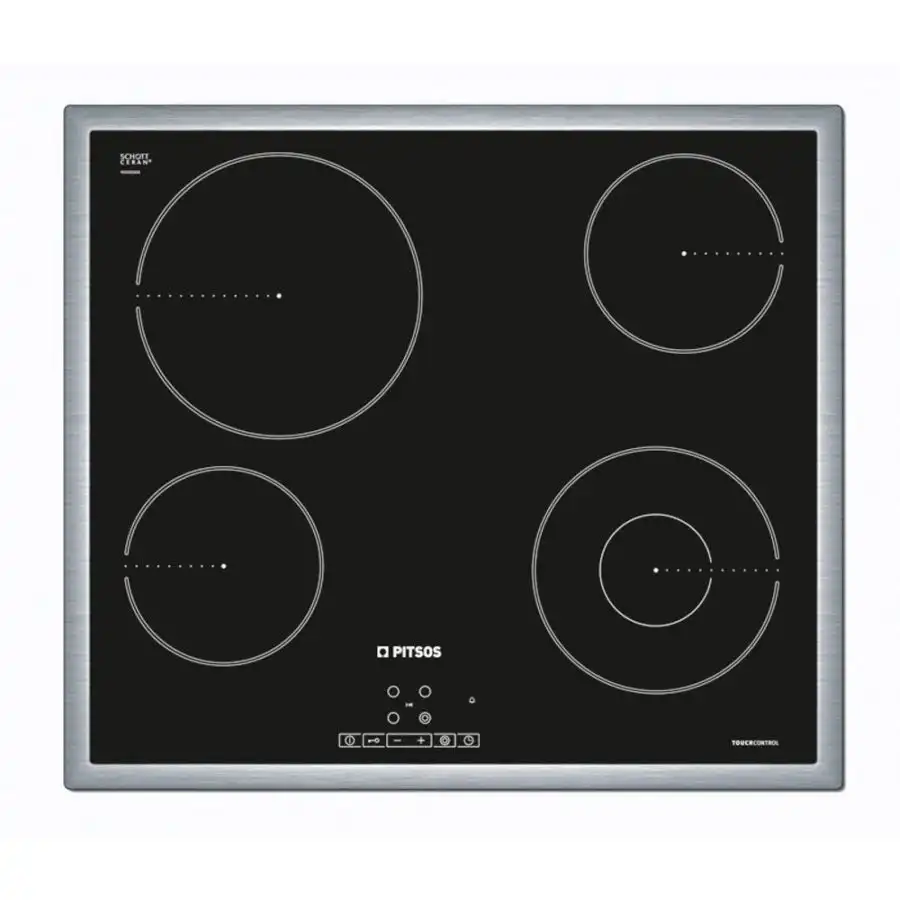 Pitsos CRS645T06 Κεραμική Εστία με Πλαίσιο Αυτόνομη με Λειτουργία Κλειδώματος 58.3x51.3εκ.