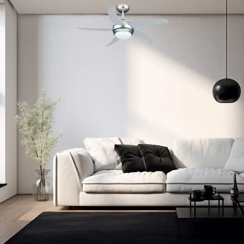 Primo PRCF-80425 Ανεμιστήρας Οροφής 110cm 55W με Φως & Τηλεχειριστήριο Ασημί - Image 2