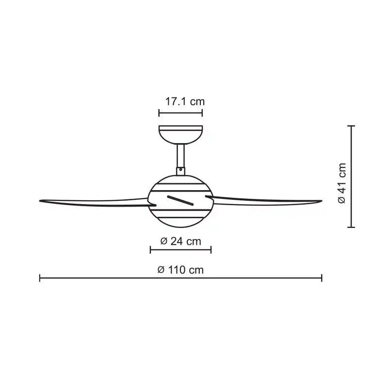 Primo PRCF-80424 Ανεμιστήρας Οροφής 110cm 55W με Φως & Τηλεχειριστήριο Καφέ - Image 3