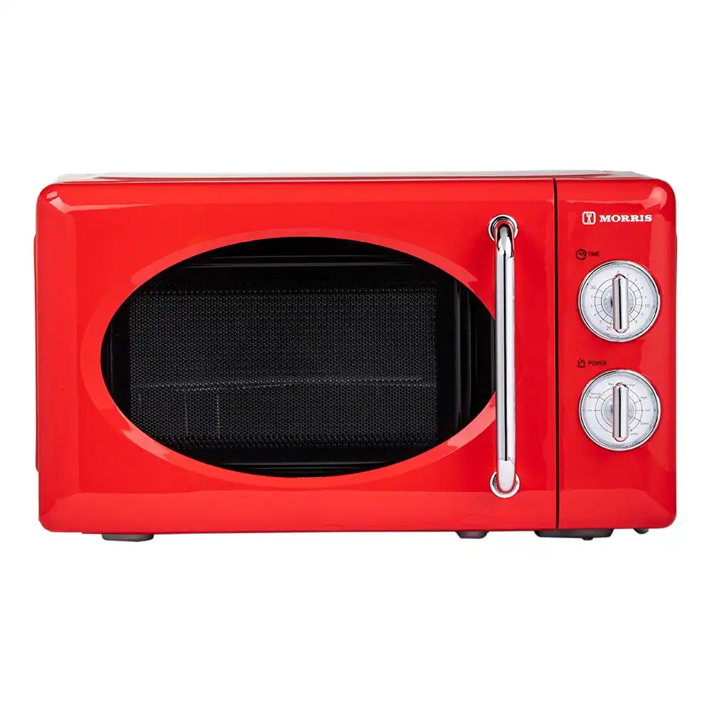 Morris Φούρνος Μικροκυμάτων με Grill 20lt Κόκκινος MWRS-20700R/2 RETRO SERIES