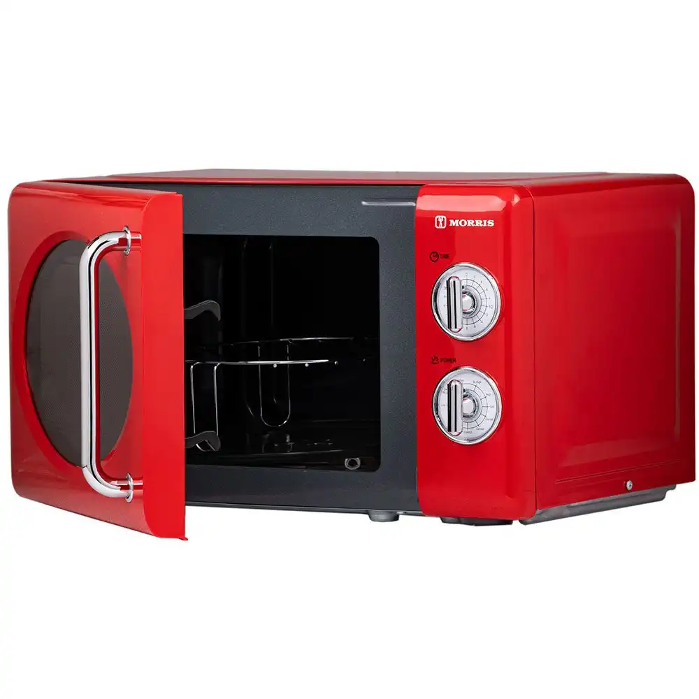 Morris Φούρνος Μικροκυμάτων με Grill 20lt Κόκκινος MWRS-20700R/2 RETRO SERIES - Image 2