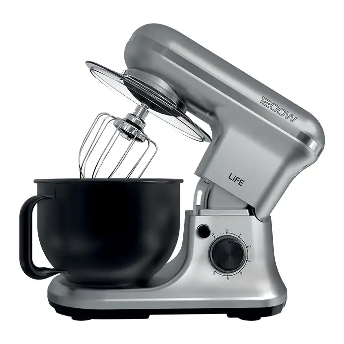 LiFE ARGENTO Silver Matt Series Κουζινομηχανή με inox κάδο μίξης 5L, 1200W - Image 2
