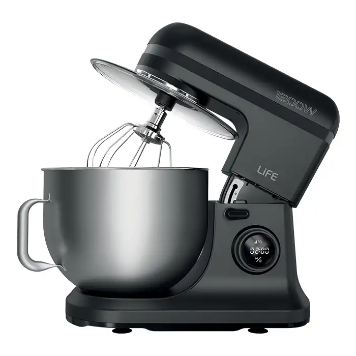 LiFE BOSS Flat Black Series Κουζινομηχανή με inox κάδο μίξης 12L, 1800W - Image 2